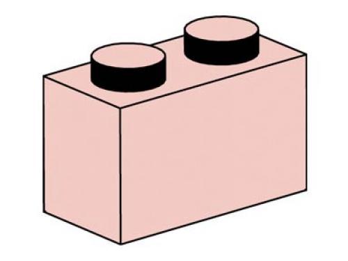 1x2 Sand Red Bricks