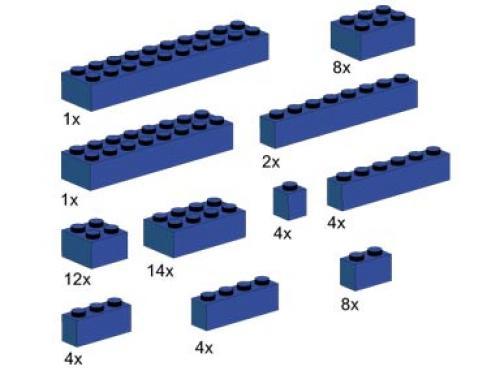 Assorted Blue Bricks