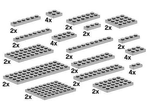 Assorted Light Grey Plates