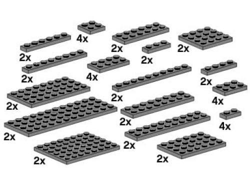 Assorted Dark Grey Plates