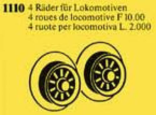 Four Locomotive Wheels