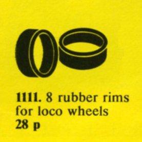 Eight Rubber Rims for Locomotive Wheels