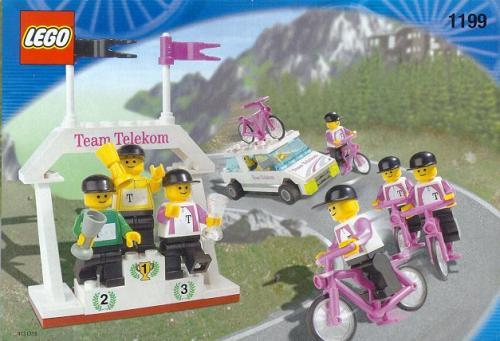 Telekom Race Cyclists and Winners' Podium