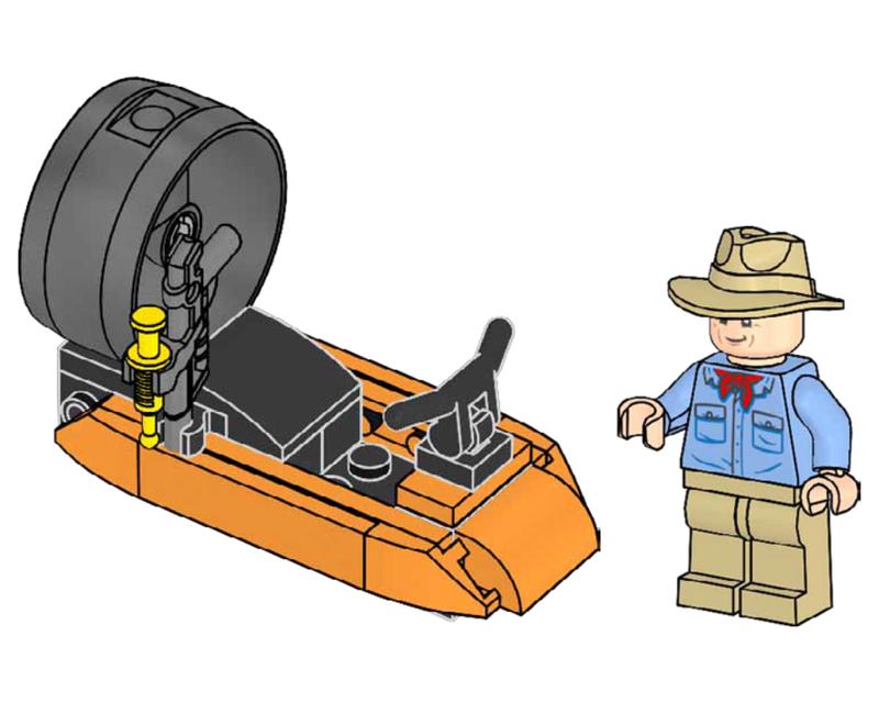 Alan Grant with Hovercraft