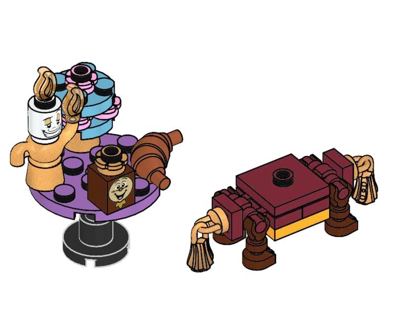 Lumiere, Cogsworth and Sultan