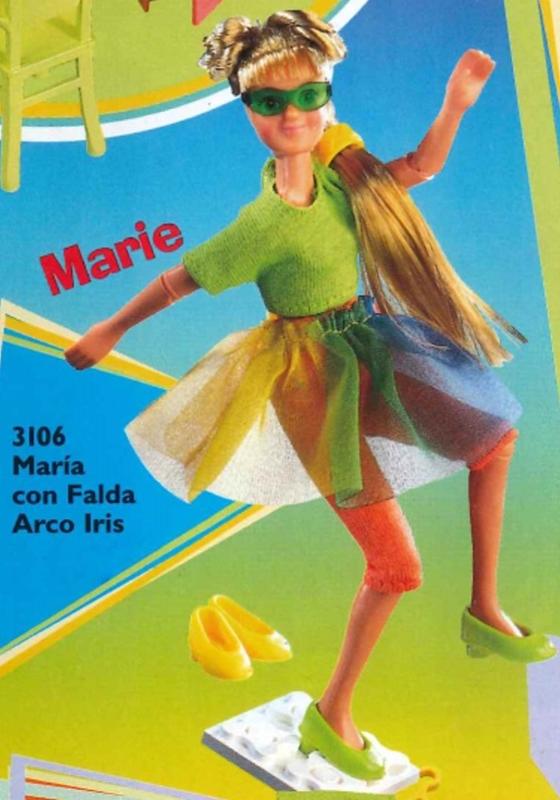 Marie in Rainbow Skirt