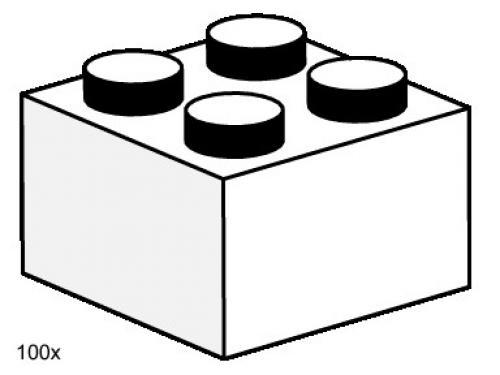2x2 White Bricks