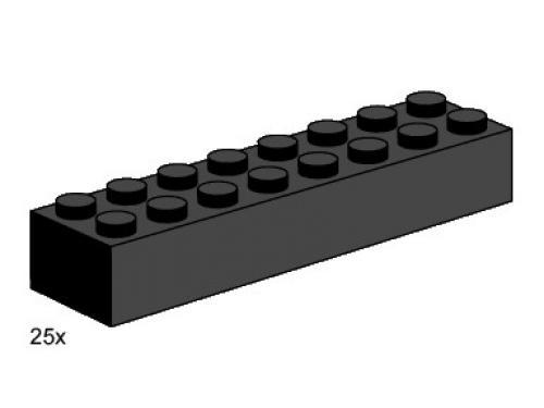 2x8 Black Bricks