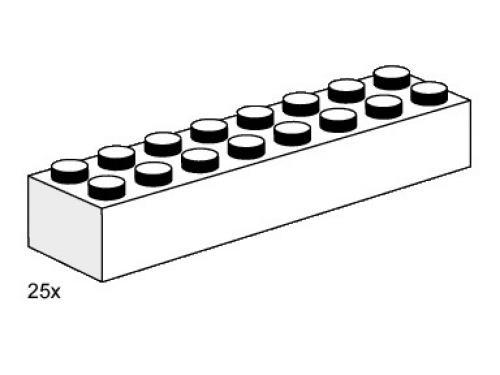 2x8 White Bricks