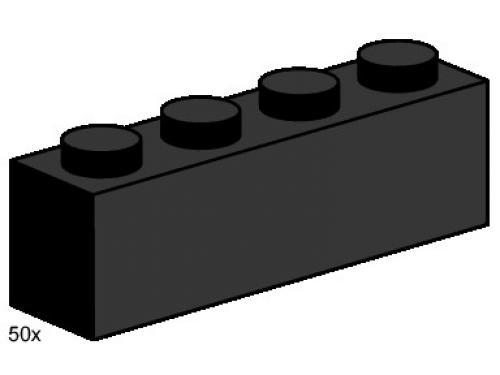 1x4 Black Bricks