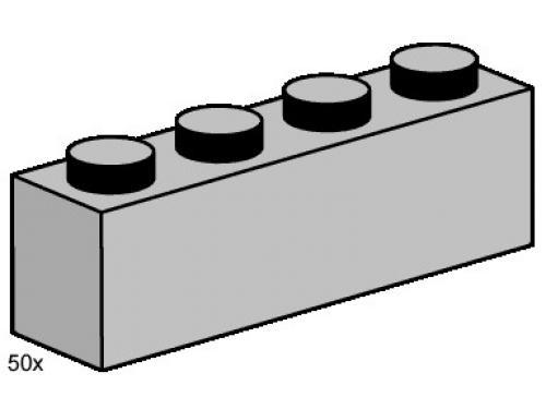 1x4 Light Grey Bricks