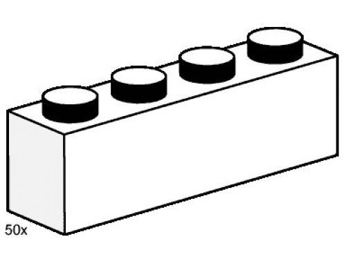 1x4 White Bricks