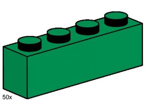 1x4 Dark Green Bricks