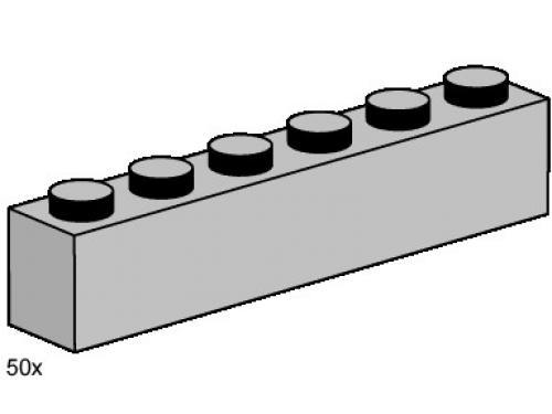 1x6 Light Grey Bricks