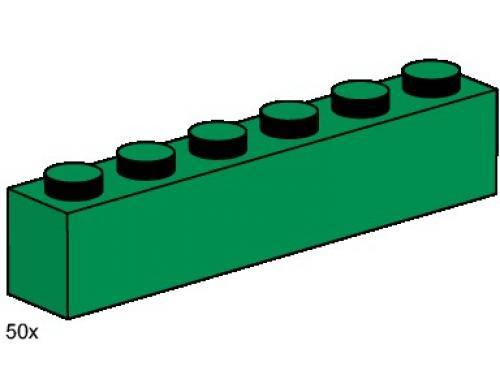 1x6 Dark Green Bricks