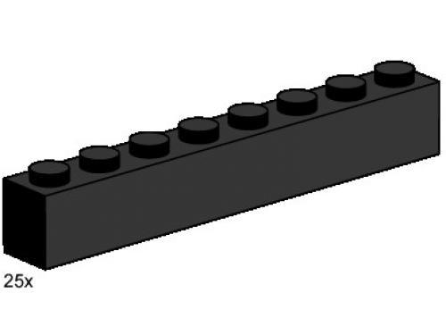 1x8 Black Bricks