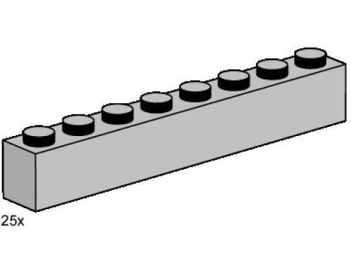 1x8 Light Grey Bricks