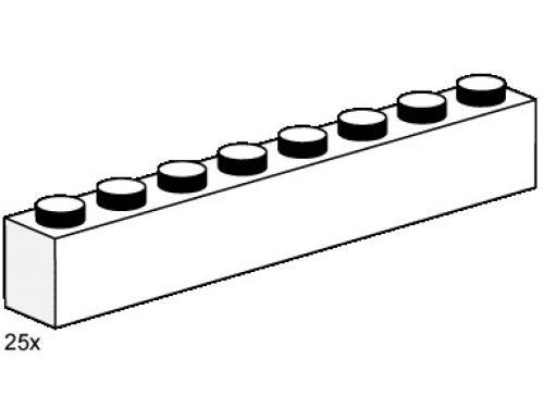 1x8 White Bricks