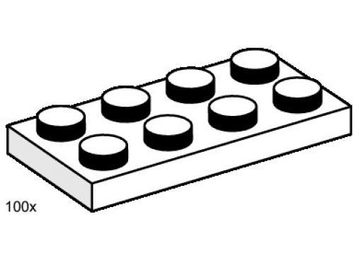 2x4 White Plates
