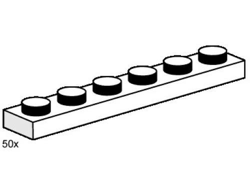1x6 White Plates