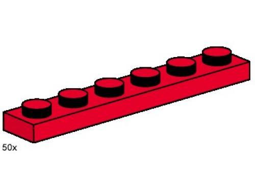1x6 Red Plates