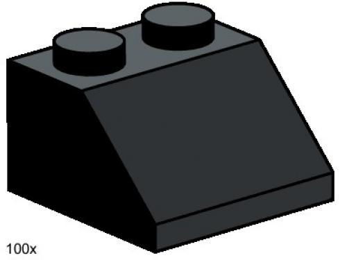 2x2 Roof Tiles Steep Sloped Black
