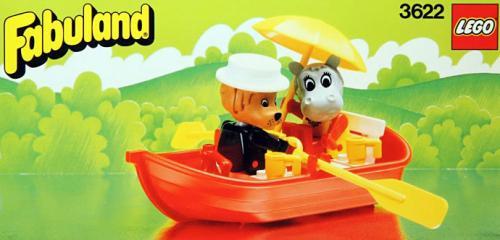 Rowboat with Lionel Lion and Hannah Hippopotamus
