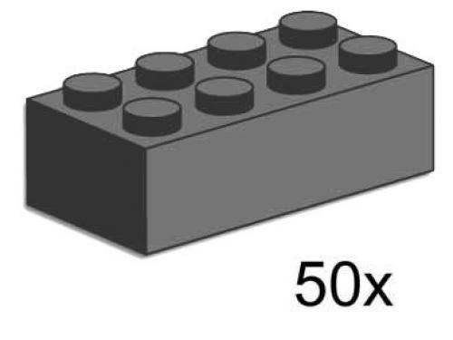 2x4 Dark Grey Bricks