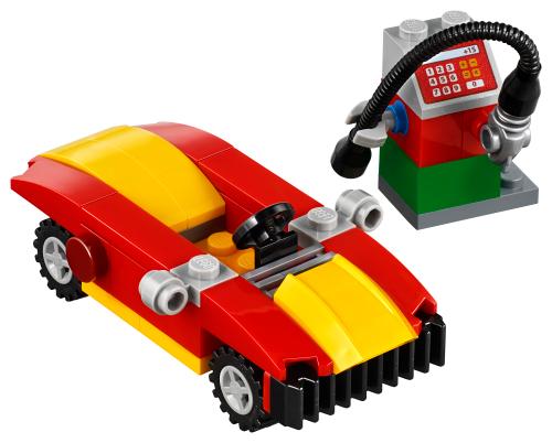 Car and petrol pump
