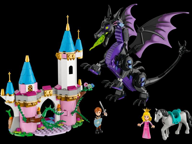 Maleficent's Dragon Form and Aurora's Castle
