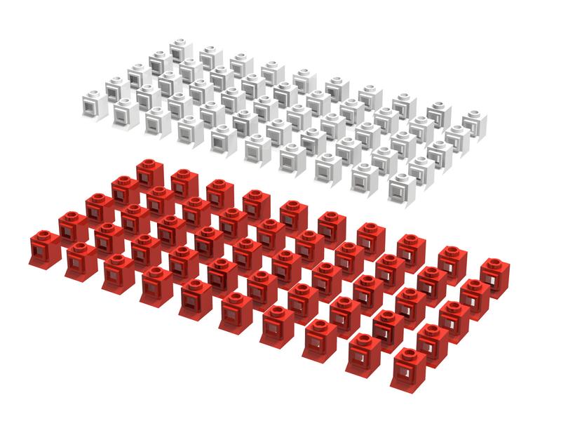 1 x 1 x 1 Window, Red or White