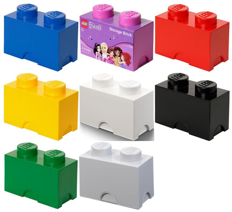 2 stud Blue Storage Brick