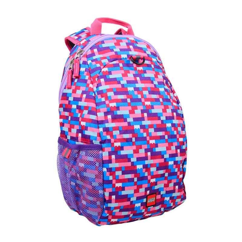 Pink Purple Brick Print Heritage Backpack