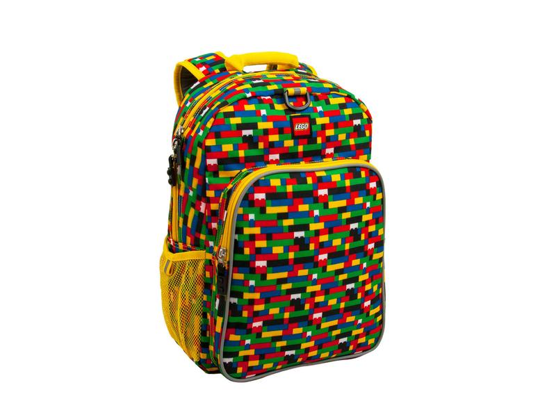 Red Blue Brick Print Eco Heritage Backpack