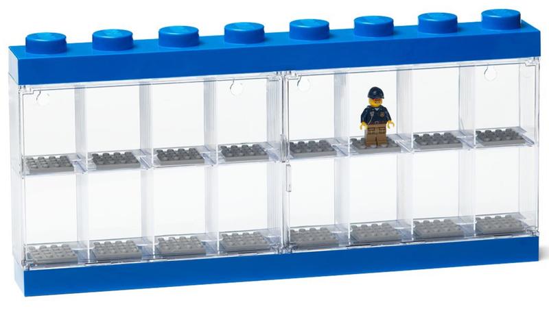 Minifigure Display Case 16 Blue
