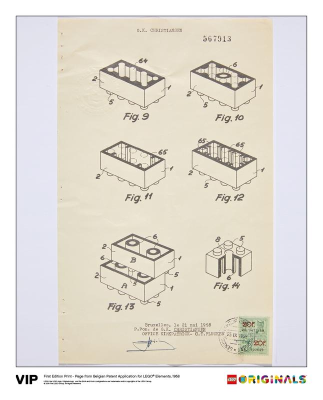 Belgian Patent for LEGO Elements 1958