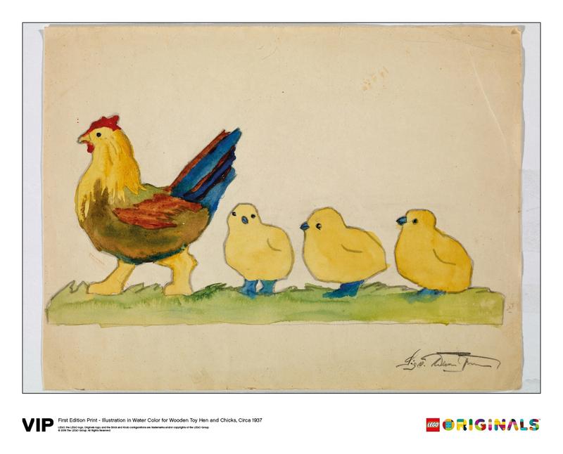 Toy Hen and Chicks Art Print