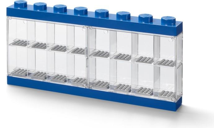 Minifigure Display Case 16 (8 knob) Blue