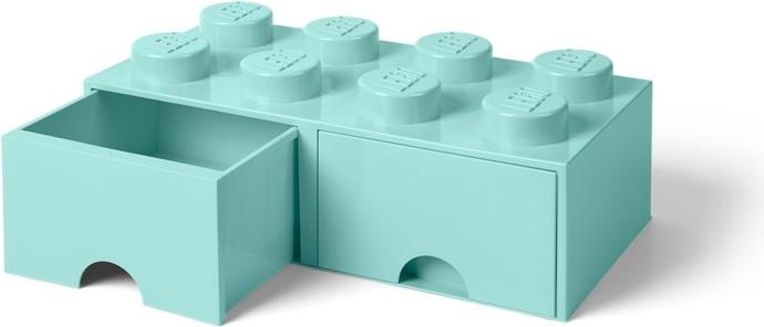 LEGO 8 Stud Aqua Light Blue Storage Brick Drawer