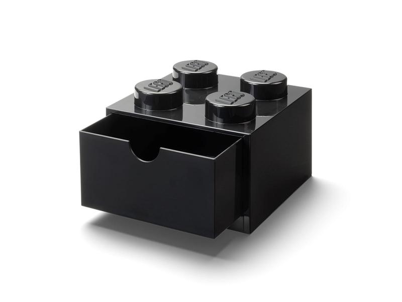 4 Stud Desk Drawer Black