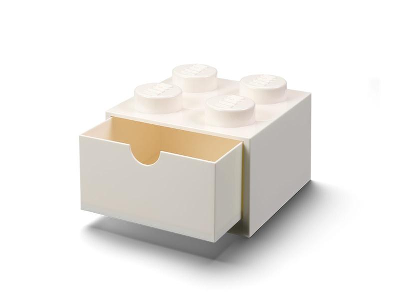 4 Stud Desk Drawer White