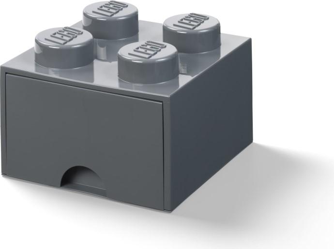 4 Stud Dark Gray Storage Brick Drawer