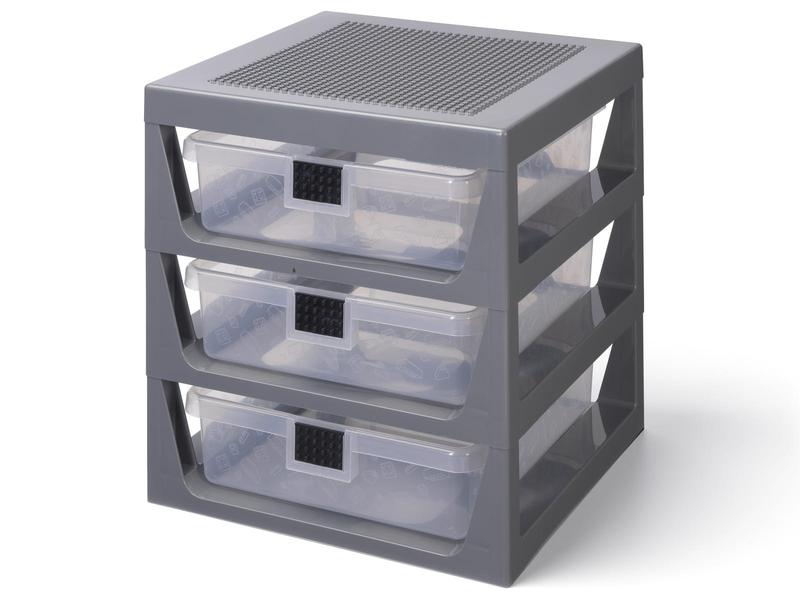3 Drawer Storage Rack Gray