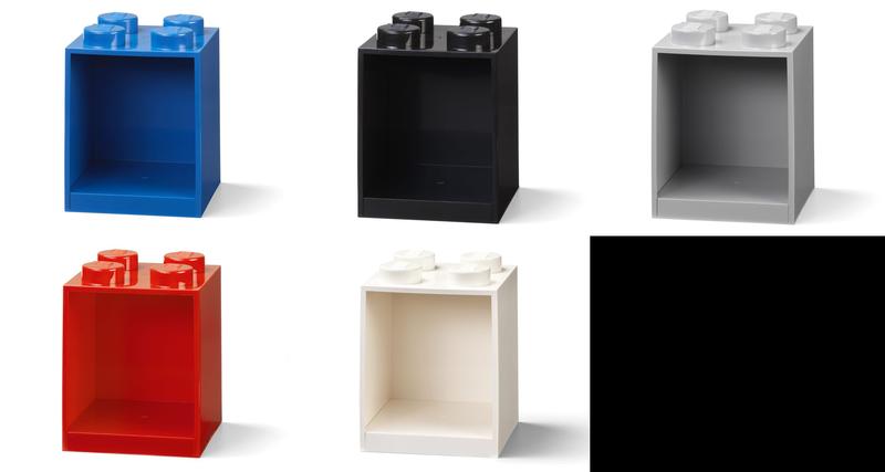 Brick Shelf 4 Knobs Blue