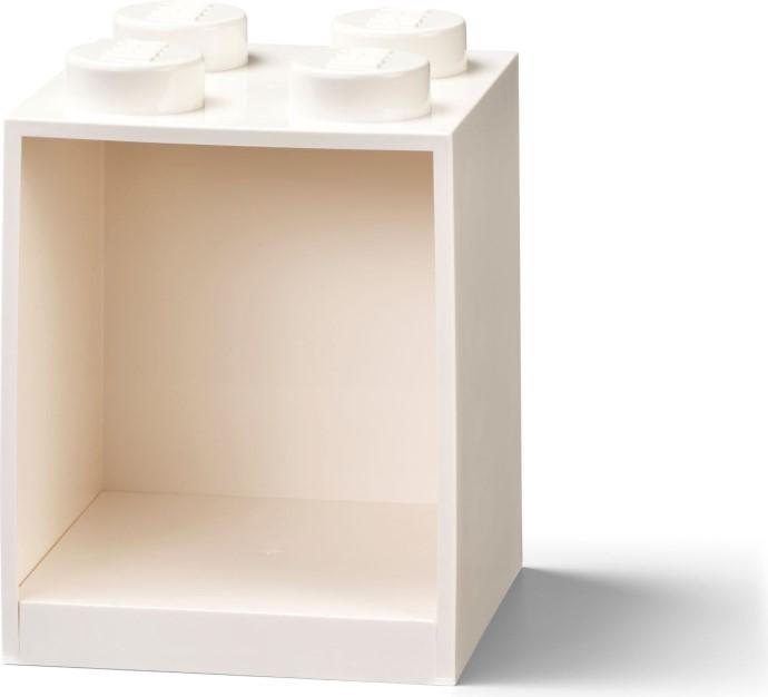 4 Stud Brick Shelf White