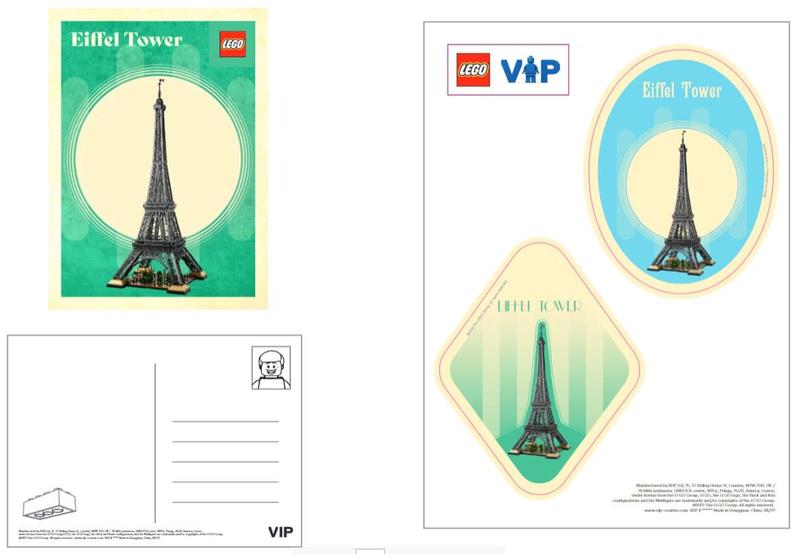 Eiffel Tower Postcard and Sticker Set