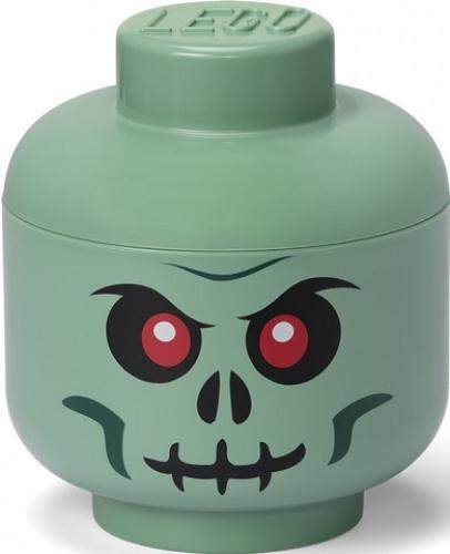 Small Skeleton Storage Head Green