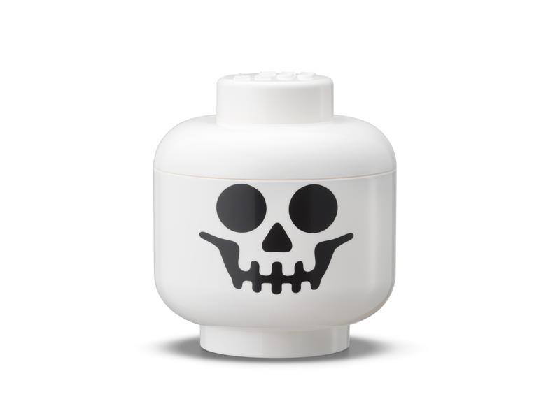 Mini Skeleton Storage Head - White