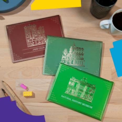 Pop-up modular building postcards, collection 1 of 2