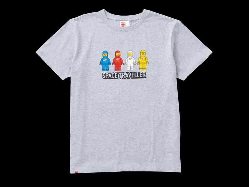 Short Sleeve Space Traveller Adults T Shirt – Grey Mélange